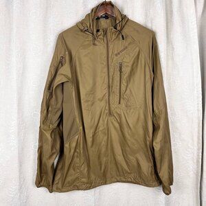 Beyond Clothing A4 Wind Shirt Coyote lightweight windbreaker stowaway hood Large